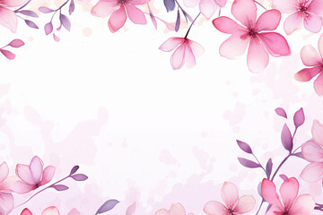 Watercolor festive background with flowers