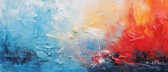 An abstract colorful palette knife oil paint texture background, can be utilized for printed materials such as brochures, flyers, and business cards. - obrazy, fototapety, plakaty