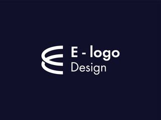 modern E logo design vector