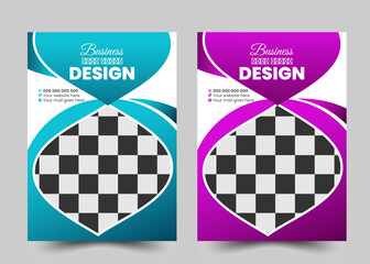 Abstract blue liquid graphic gradient circle shape on cover book presentation. Minimal brochure layout and modern report business flyers poster template.