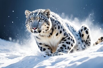 Fototapeta premium snow leopard portrait