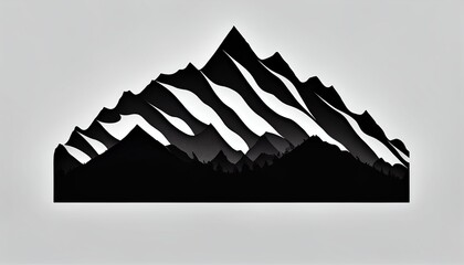 A sophisticated logo with clever negative space forming a minimalist mountain range, conveying strength and stability.
