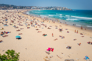 Bondi Beach is a popular beach located 7 km east of the Sydney central business district. It is one of the most visited tourist sites in Australia. Dec 2019