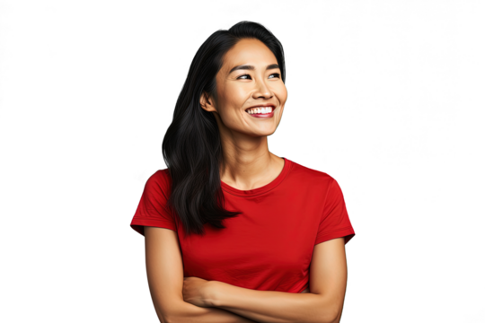 Close up of a thoughtful chinese woman