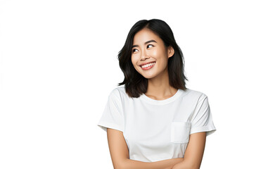 Close up of a happy chinese woman