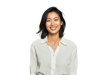 Close up of a happy chinese woman