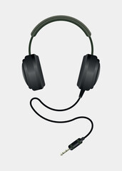 Fototapeta na wymiar headphones vector icon isolated on white background