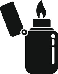 Cigarette lighter icon simple vector. Tourist equipment. Campsite vacation travel