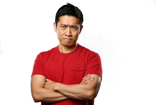 Close up of an angry chinese man - Powered by Adobe