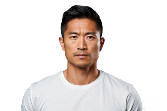 Close up of an angry chinese man - Powered by Adobe