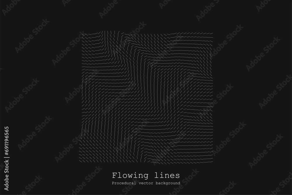 Poster abstract line matrix pattern. noise flow dynamic.