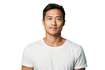Close up of a happy chinese man