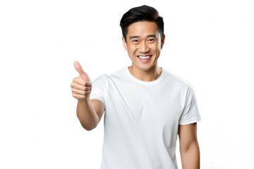 Close up of a happy chinese man okay hand gesture