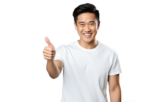 Close up of a happy chinese man okay hand gesture