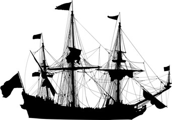 barco, pirata, mar