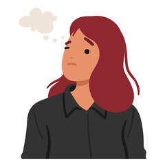 Woman With Contemplative Expression, Her Brows Slightly Furrowed, Deep In Thought. Her Eyes Reflect Mix Of Introspection