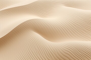 Fototapeta na wymiar A smooth texture of pale sand with gentle ripples, evoking a tranquil beach