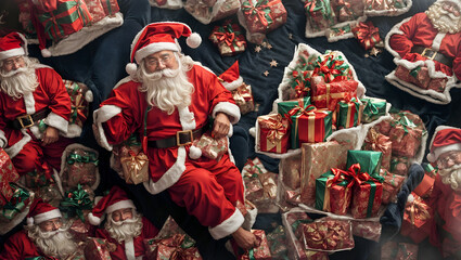 Santa Claus with a sack full of gifts
