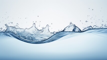 a flow of water with splashes in a horizontal format, in a natural resource, photorealistic illustration in JPG. Generative ai