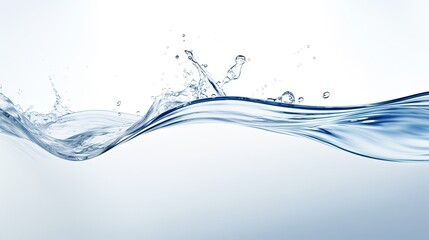 a flow of water with splashes in a horizontal format, in a natural resource, photorealistic illustration in JPG. Generative ai