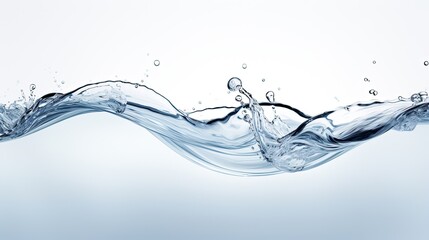 a flow of water with splashes in a horizontal format, in a natural resource, photorealistic illustration in JPG. Generative ai