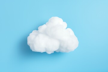 Plain sky blue background with a single fluffy white cloud in the corner