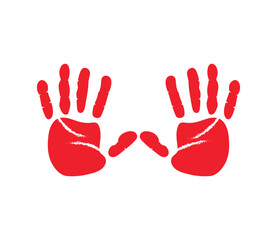 red hand day illustration of red hands