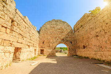 The ancient remnants of Perge in Turkey, including its palaestra and Roman baths, provide a fascinating peek into history, showcasing the vestiges of a once-majestic Hellenistic and Roman city.