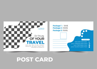 Corporate postcard design template. amazing and modern postcard design. stylish corporate postcard design