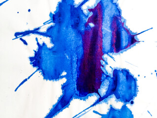 Blue paint splatter background texture. Abstract blue paint grunge background. Paint stains texture...