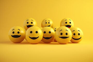 Smiling yellow golden happy face Smiley Laugher, friendly happy smile satisfied client review experience, customer success, client service good positive feedback, stakeholder shareholder management 
