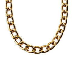 Gold jewelry. Gold chain bracelet and necklace isolated on transparent background. Generative AI - obrazy, fototapety, plakaty