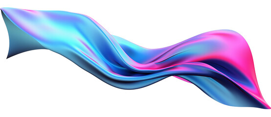 3d glass of abstract shape in the form of a wave. illustration of 3d rendering. Generative AI - 691207137