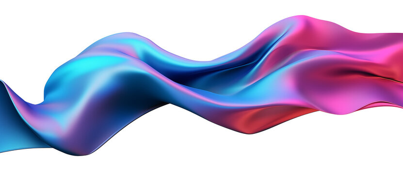 3d glass of abstract shape in the form of a wave. illustration of 3d rendering. Generative AI