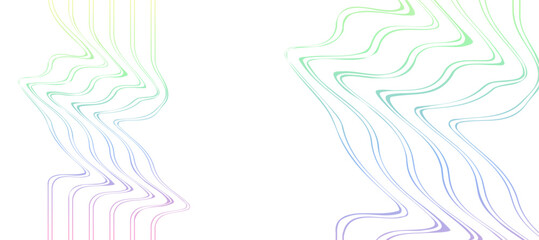 abstract colorful gradient waves smokes outline with white background