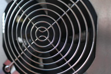 closeup Computer cooler, fan for PC, Computer Cooling Technologies and Engineering for Gaming...
