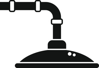 Wellness shower head icon simple vector. Restroom cleanliness. Hose sanitary spa