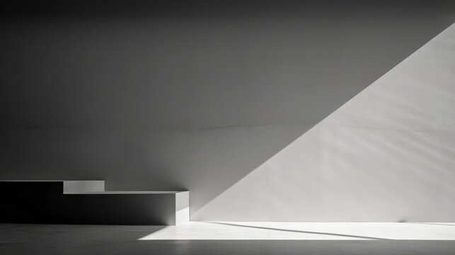 Kunstvolle minimalistische Kompositionen aus Licht und Schatten. Einfachheit. Minimalismus-Konzept.