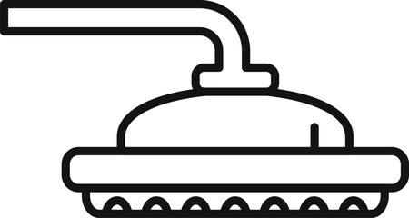 Obraz premium Restroom wash head icon outline vector. Cold hot water. Spa faucet