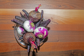 Vegetables in the traditional Turkish drink turnip juice (Salgam).