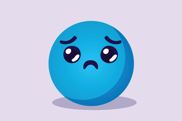 Facial expressions concept. Emoji character. Colored flat vector illustration isolated. 