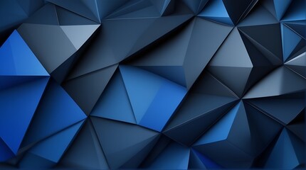  Black dark gray blue white abstract background. Geometric pattern shape. Line triangle polygon angle fold. Color gradient. Shadow. Matte. 3d effect. Rough grain grungy. Design. Template. Presentation - obrazy, fototapety, plakaty