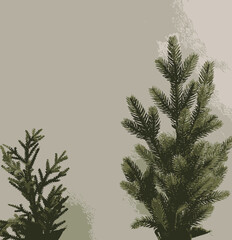 Pine tree background suitable for social media, website, or greeting cards