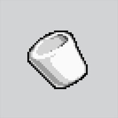 Pixel art illustration Marshmallow. Pixelated Marshmallow. Marshmallow
pixelated for the pixel art game and icon for website and video game. old school retro.