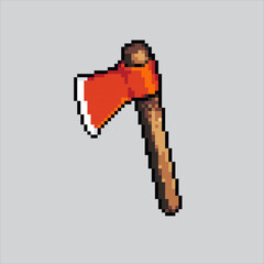 Pixel art illustration Red Axe. Pixelated Axe. Red Axe wood
pixelated for the pixel art game and icon for website and video game. old school retro.