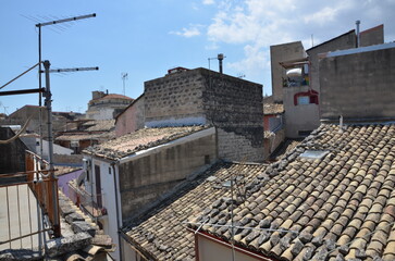 Fototapeta na wymiar roofs of old town
