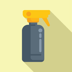 Sprayer dispenser icon flat vector. Gear airflow. Air nozzle mist