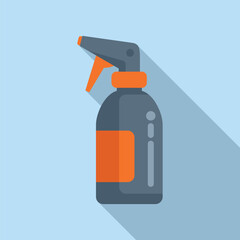 Gear airflow spray icon flat vector. Cleansing paint air. Water gun nozzle