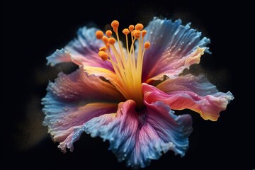 Flowers made from cosmic dust, concept of Cosmic nature