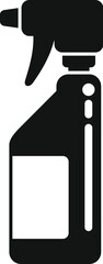 Palm cleanse disinfect icon simple vector. Air mist cleaning. Spray bottle